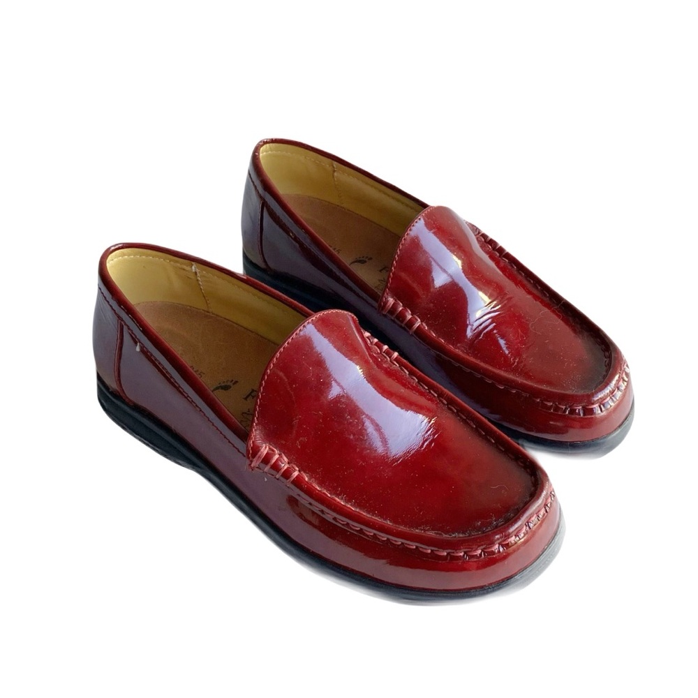 Birkenstock Red Patent Leather Loafers Size 38 Footprints Comfort Academia Prep